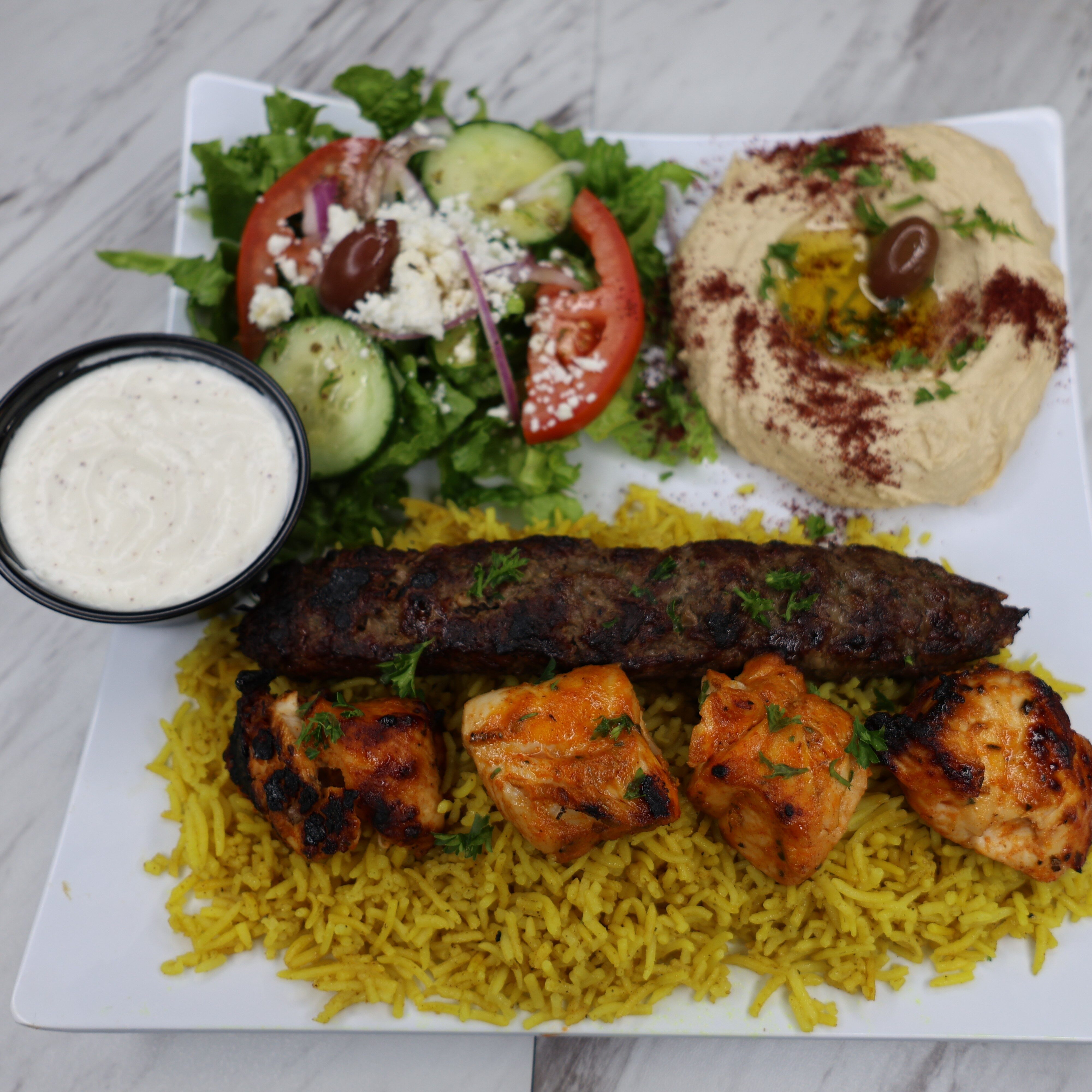 Beef Kebab Shish Tawook Combo.